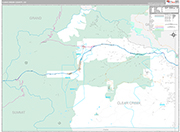 Clear Creek Wall Map Premium Style